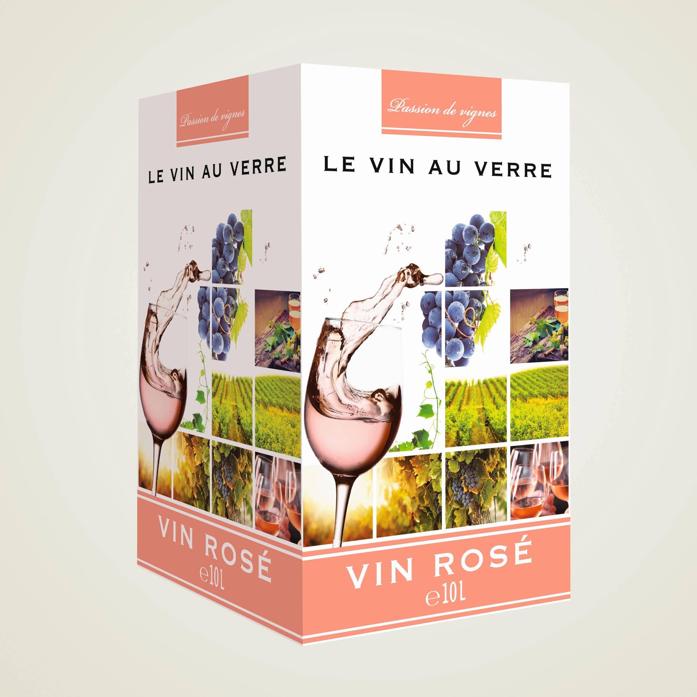 Pierre Vincent - Vin rosé élégant et frais, Bag-in-Box 10L BIB (1 x 10L)