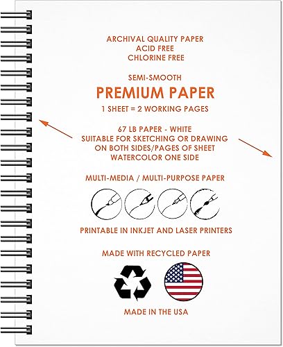 Miniatura 7 de Design Ideation Cuaderno de bocetos multimedia libro de proyectos creativos de papel premium para lápiz, tinta, marcador, carbón y acuarela. Ideal