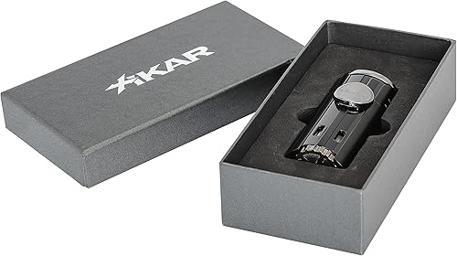 Miniatura 7 de Alto rendimiento HP4Quad Llama encendedor de cigarrillos en una bonita caja de regalo Garantía de por vida Negro Mate