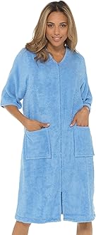 undercover lingerieUndercover Ladies Terry Towelling 100% Cotton Zip Through Dressing Gown Drying Bathrobe