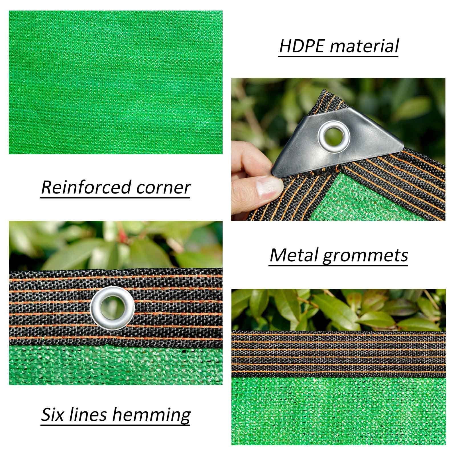 Solar Sombra Paño Verde,Malla Sombreadora 85%,Tela De Sombra,Red De Sombra con Ojales,Malla De Sombra para Terraza Jardín Invernadero,Transpirable/Resistente Al Desgarro,Green-3x7m(9.8 * 23ft)