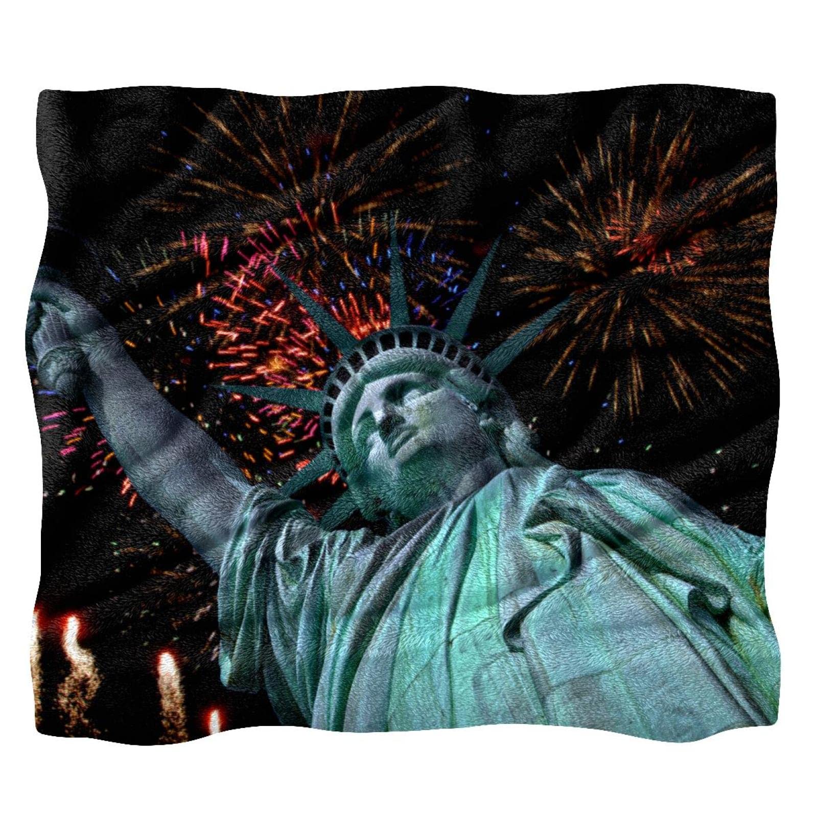 Couverture polaire Statue de la Liberté pour lit et canapé
