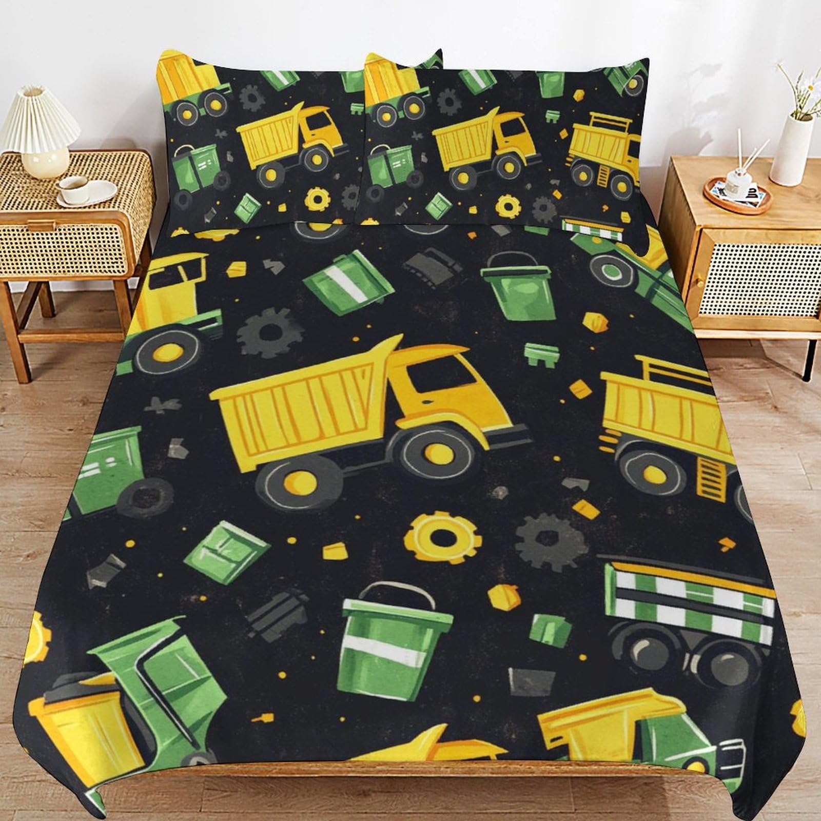 Housse de couette 200x200 fermeture éclair pour lit garçon et fille facile à changer
