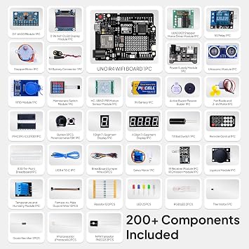 ELEGOO UNO R4 WiFi Super Starter Kit Compatible with Arduino for Beginners