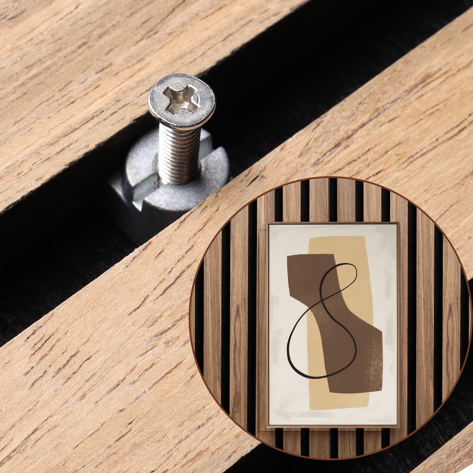 Accessori per pannelli acustici, 6 ganci per pannelli acustici, senza foratura, gancio regolabile flessibile per pannelli fonoassorbenti, adatti per appendere cornici, mensole e decorazioni da parete