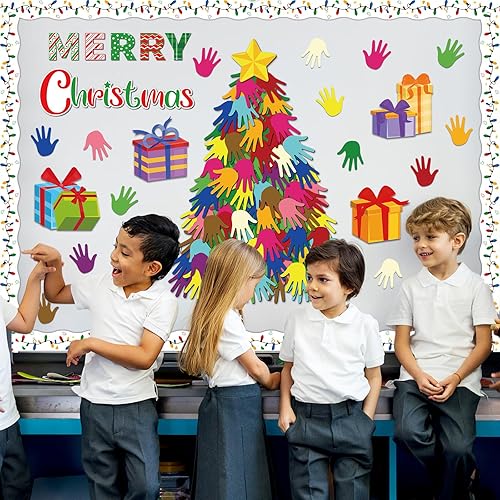 Vista 184 de Juego de decoración de invierno "Snow in Love with Jesus" (La nieve está enamorada de Jesús), con fondo, recortes y bordes de nieve para aula