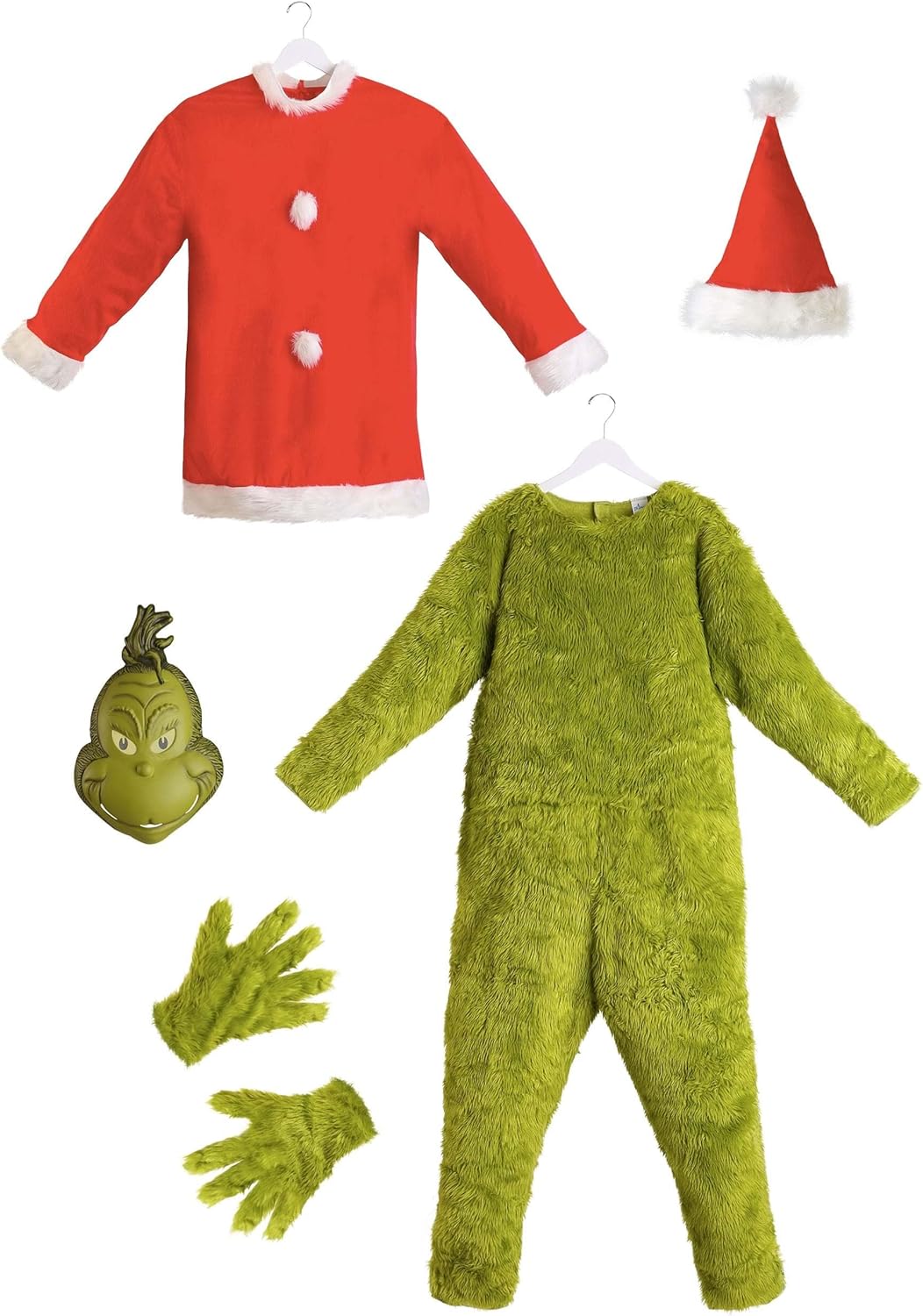 Dr. Seuss The Grinch Santa Deluxe Costume with Mask