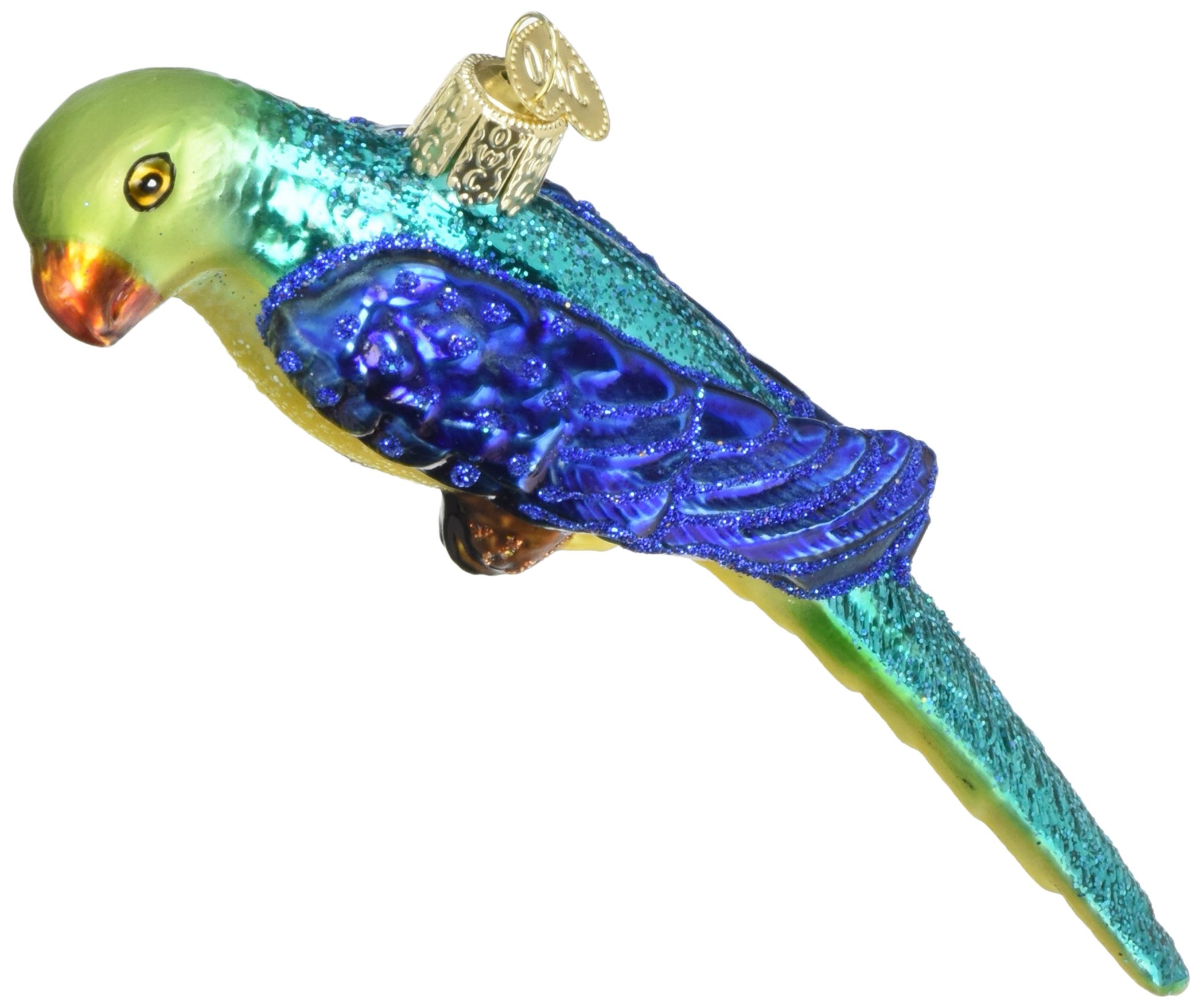 Old World Christmas Bird Watcher Collection Glass Blown Ornaments for Christmas Tree Parakeet