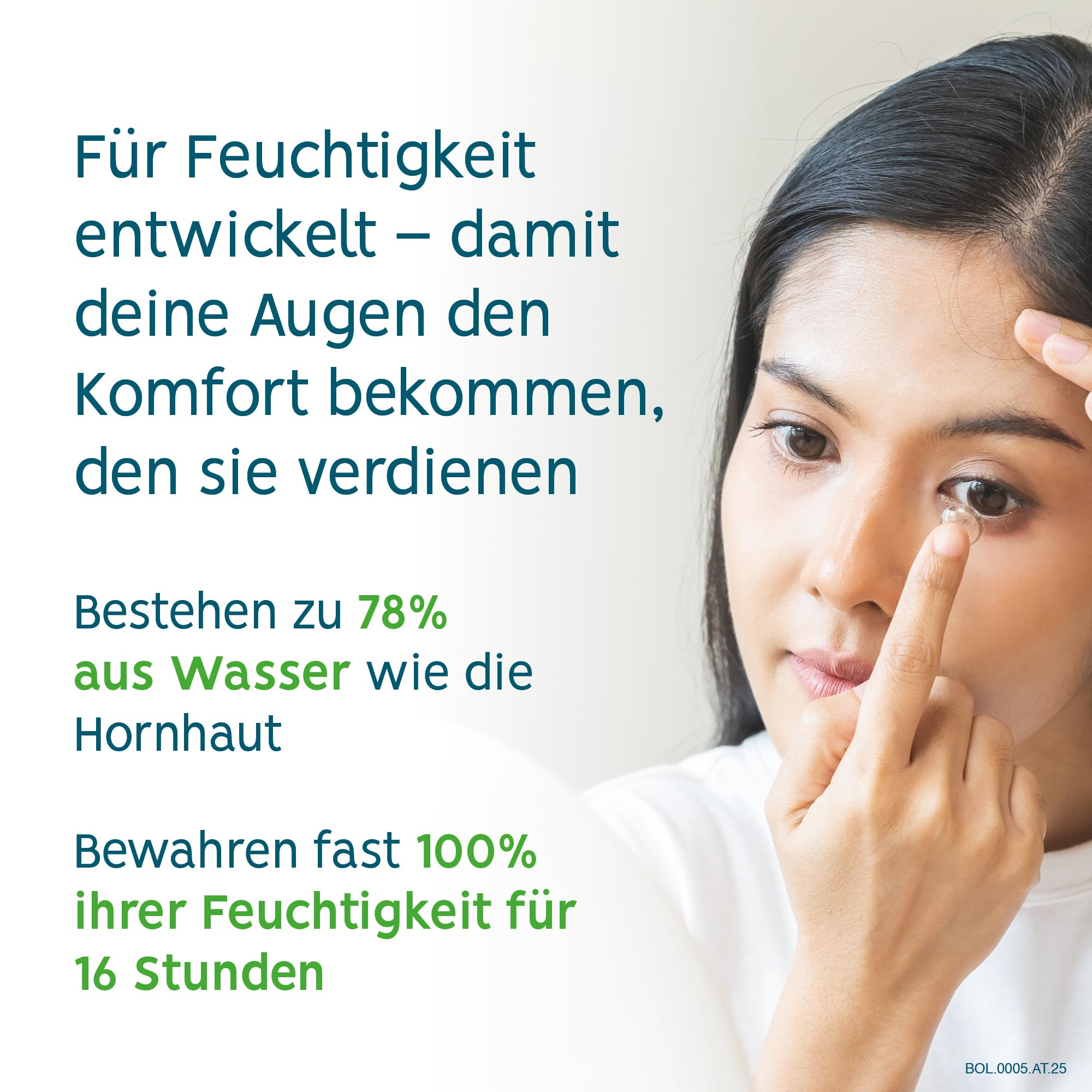 Bausch und Lomb Biotrue ONEday Tageslinsen, sphärische Kontaktlinsen, weich, 90 Stück BC 8.6 mm/DIA 14.2 / -0.75 Dioptrien