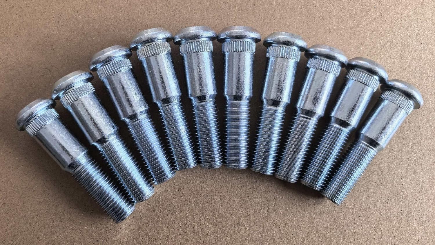 10PCS M12-1.50 Serrated Wheel Stud 610-463 14.30mm Knurl, 58mm UHL Length Compatible with 2003-2006 Pontiac Vibe, fits for 03-06 Toyota Matrix Rear