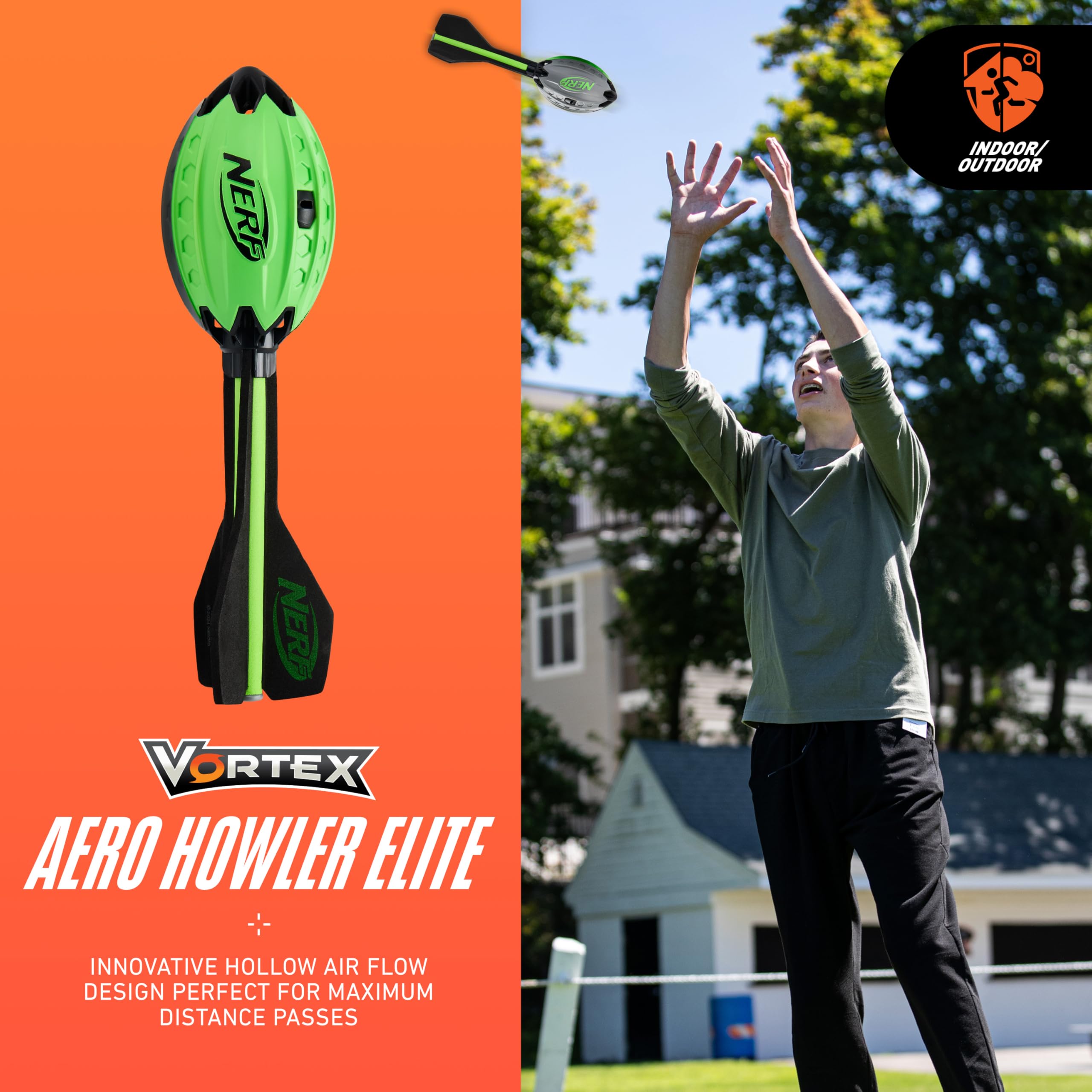 NERF Elite Vortex Aero Howler Foam Football view 2