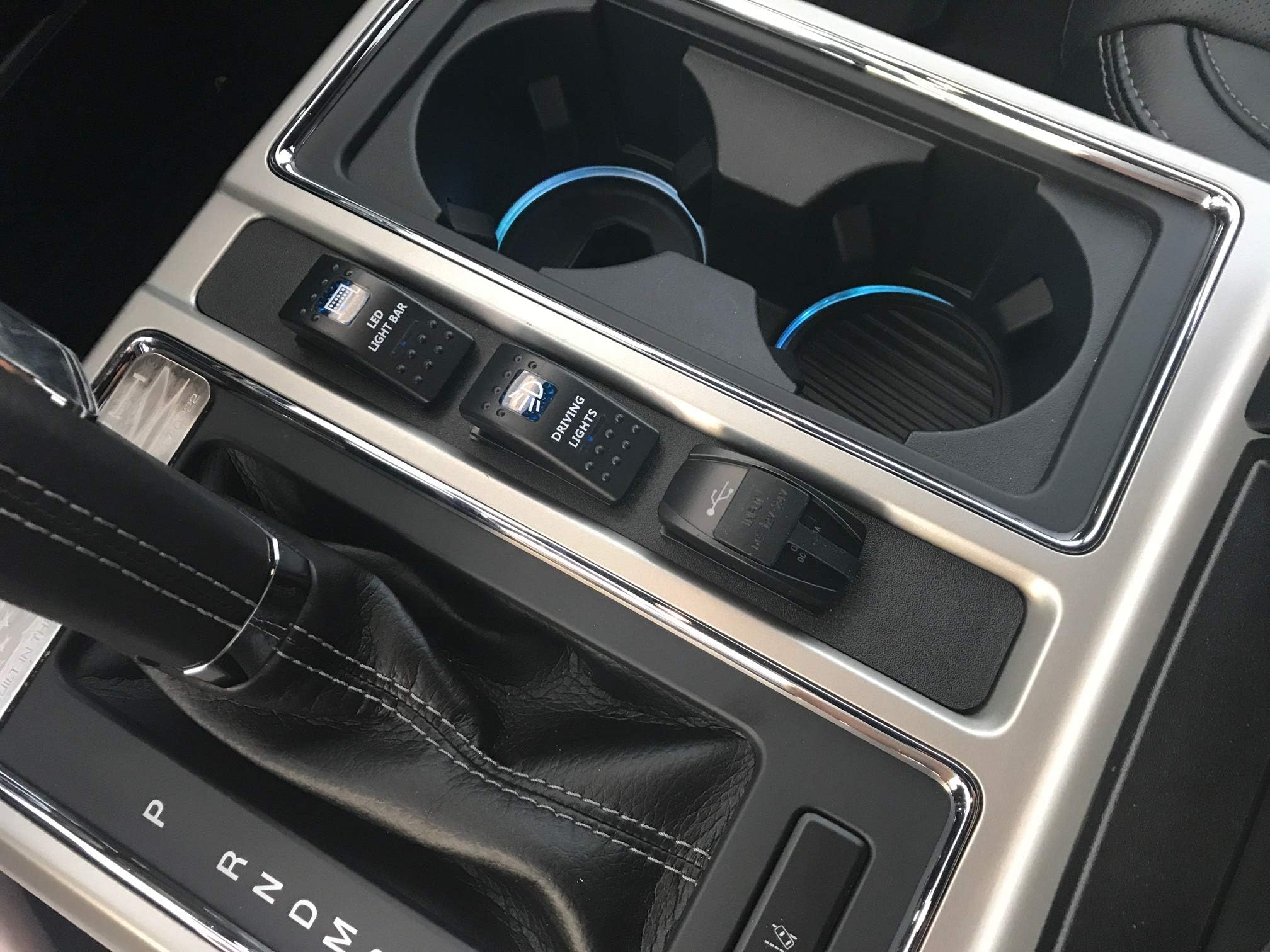 SPV Parts - 3 Hole Switch Panel - fits 2015-2020 Ford F-150 (Black Textured) (Patented)