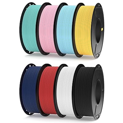 ELEGOO 250g Matte PLA Filament Bundle 1.75mm, 8 Colors 3D Printer Filaments Dimensional Accuracy +/- 0.02mm, 8 Pack 250g Spool Multicolors Fits for Most FDM 3D Printers