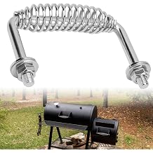5-3/8" Spring Handle with 1/2" Seet Rod for BBQ Grills, Wood Stoves | Sturdy and Heavy Duty, Bolt on, Includes Hardware