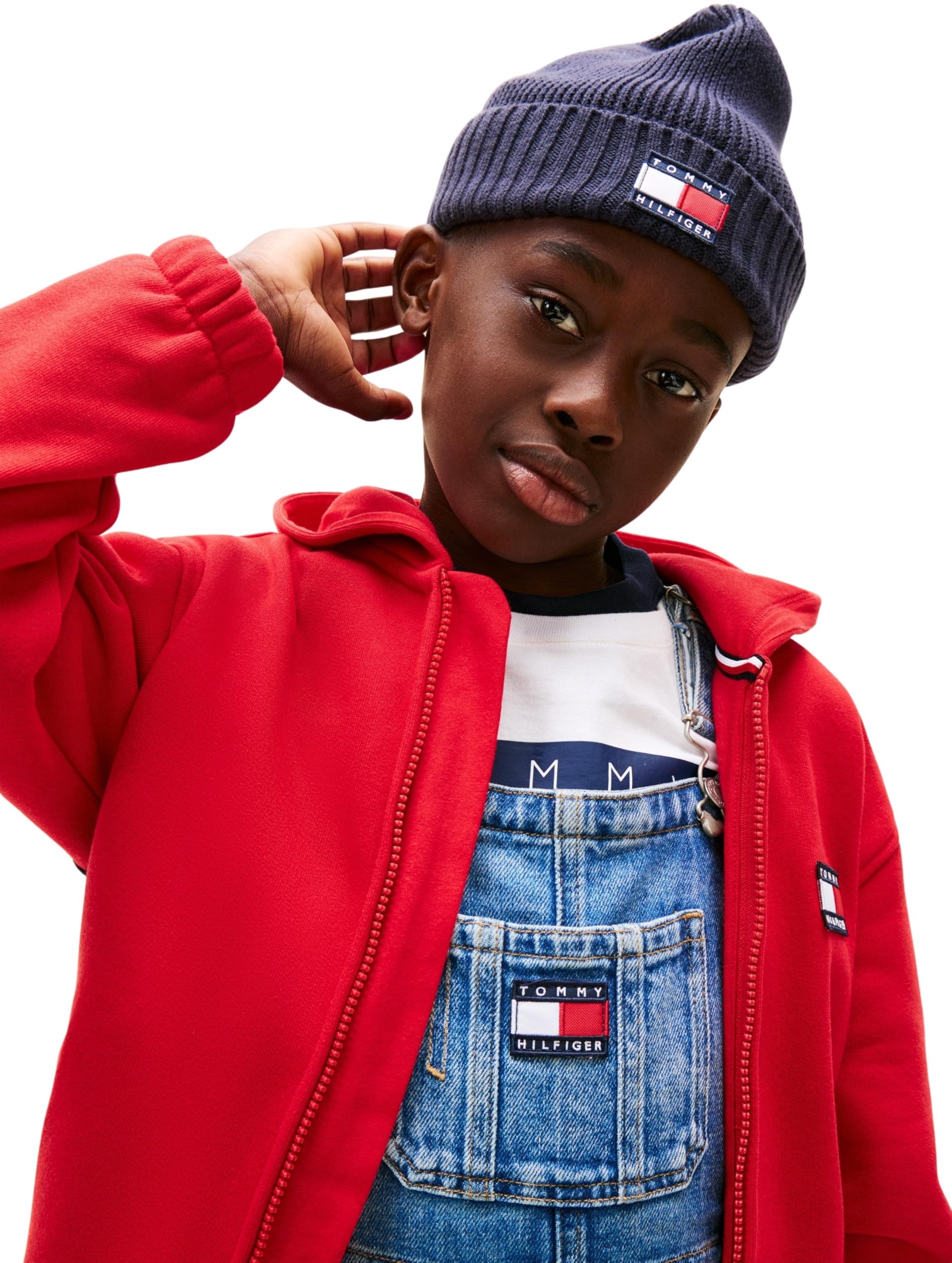 Tommy Hilfiger Felpa con Cappuccio e Zip Unisex-Adulto
