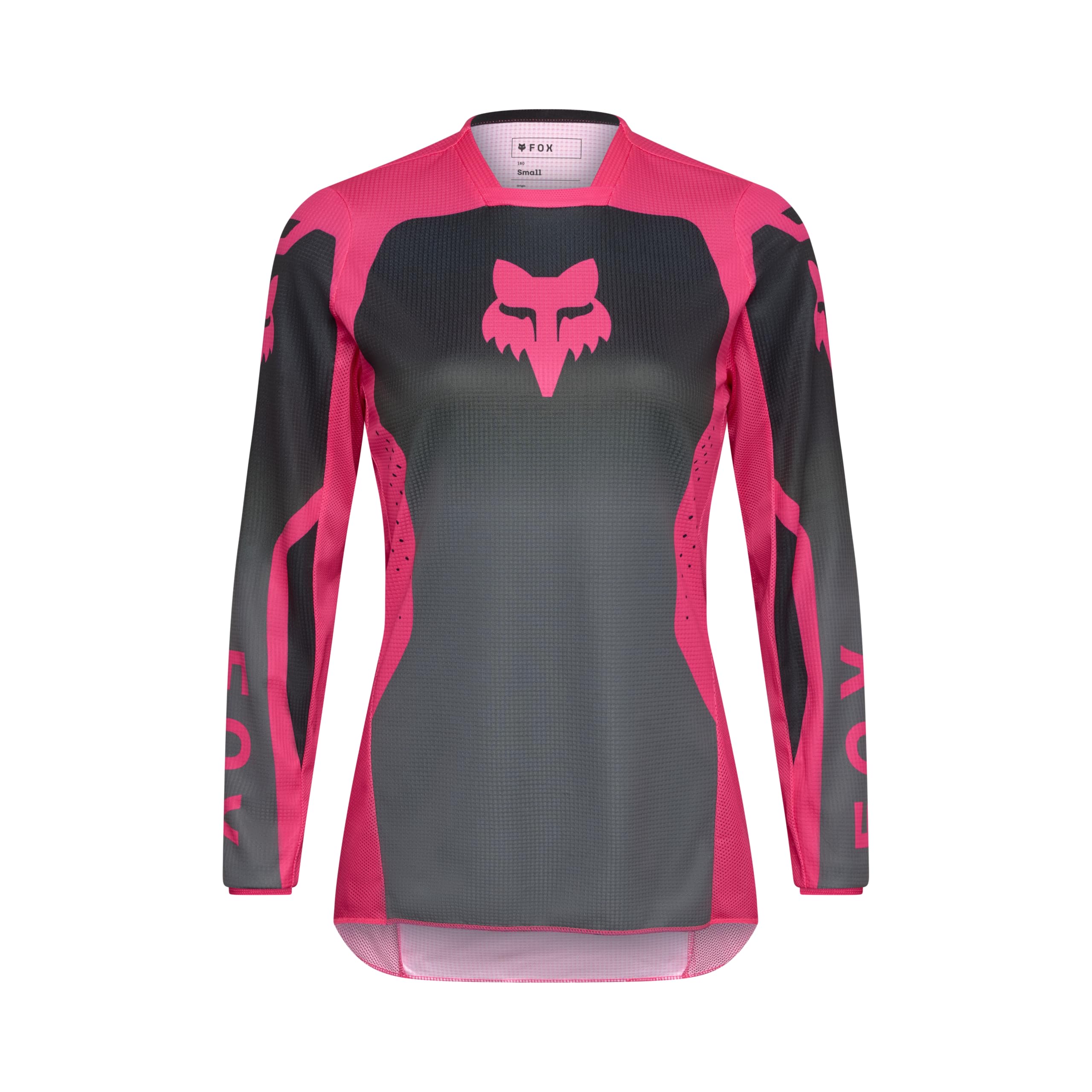 Fox Racing 180 Shield Motocross Dirt Bike Jersey para Mujer, Negro/Rosa, Talla S