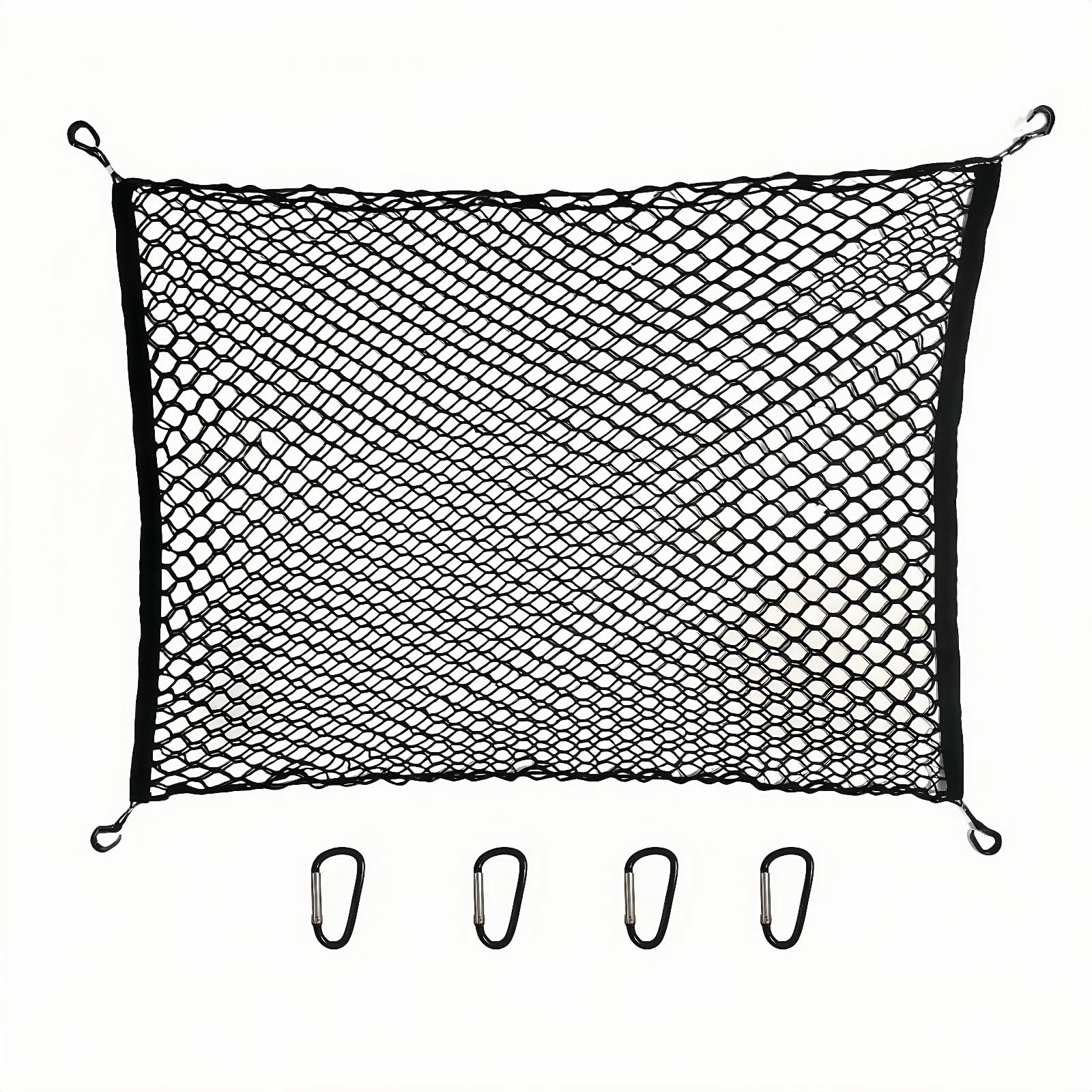 Vexillora Adjustable Car Barrier, Dual-Layer Mesh Boot Divider with Reinforced Hooks