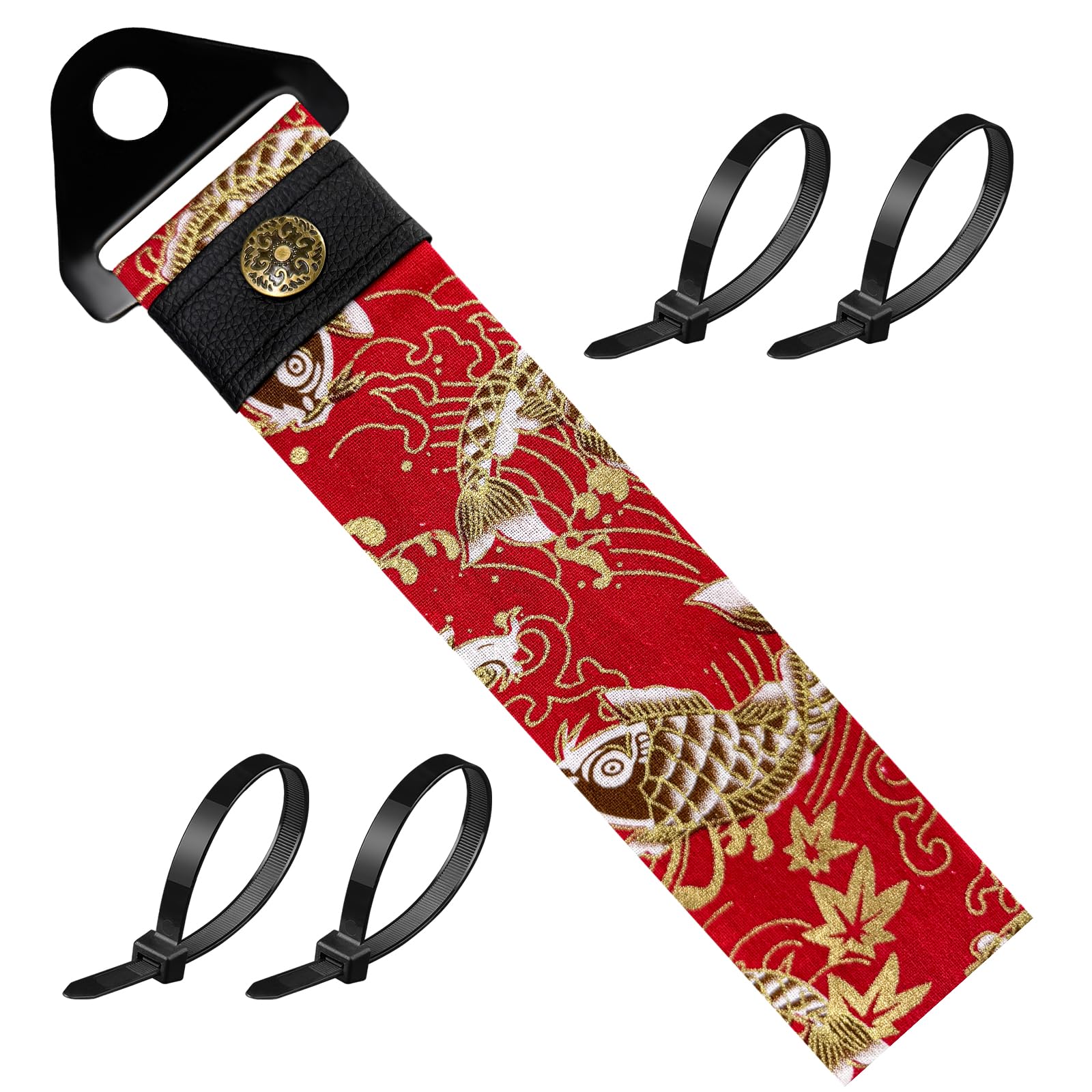 DXNQ Racing Tow Strap, Car Modification JDM Sports Bumper Decorative Traction Rope Trailer Belt, High Strength Nylon Universal Towing Strap Trailer