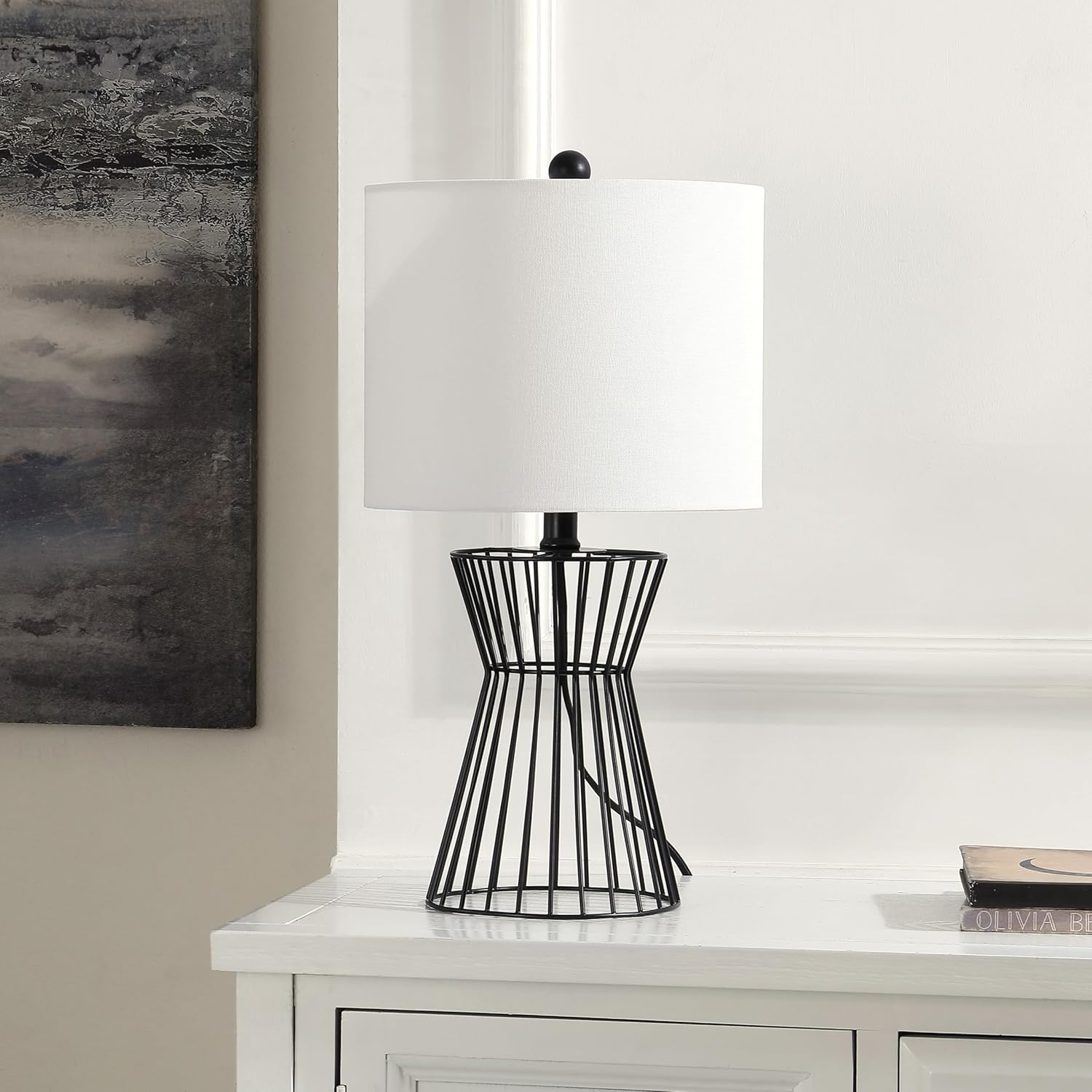 SAFAVIEH Lighting Collection Rayna Black 20-inch Table Lamp (LED Bulb Included)