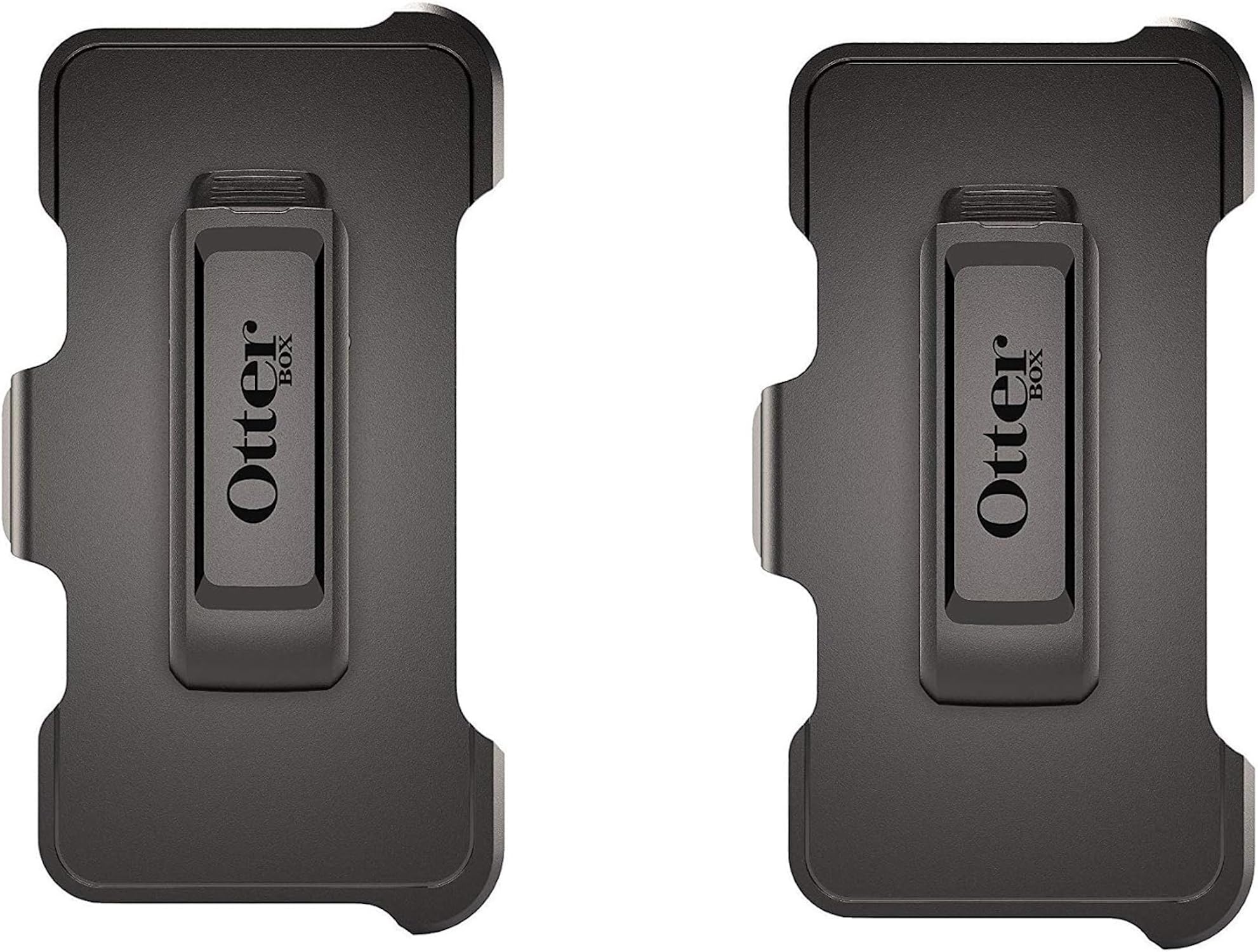 OtterBox Defender Series Replacement Belt Clip Holster for iPhone X/XS Defender - Non-Retail Packaging - Black (Not A Case) (2 Pack)