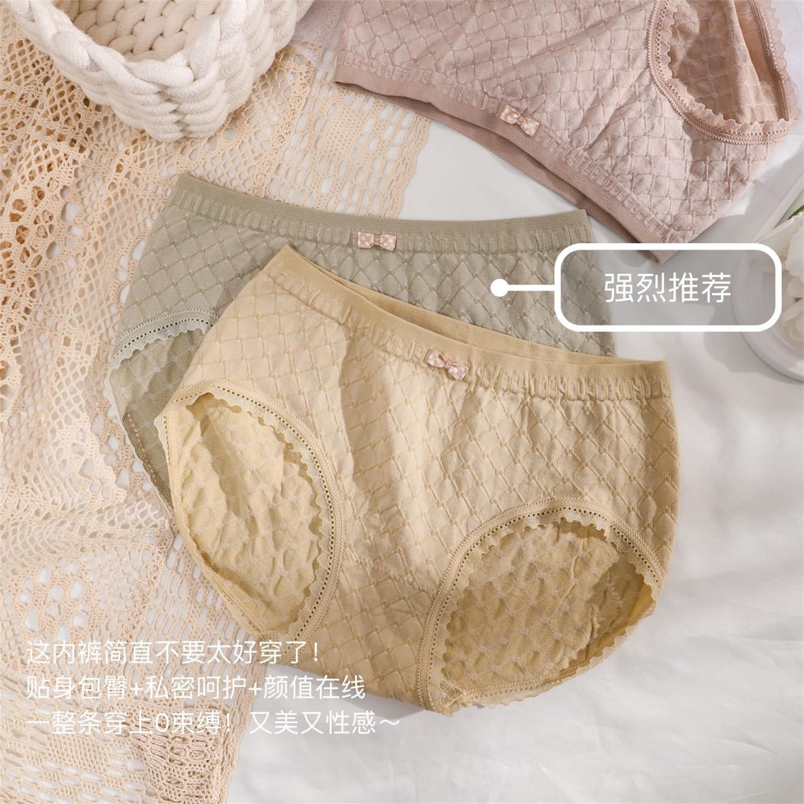 Donna Mutandine a Copertura Totale Slip sul Fondo di Cotone di Grandi Dimensioni per Donne 5 Pacchetti-D-40-70 kg