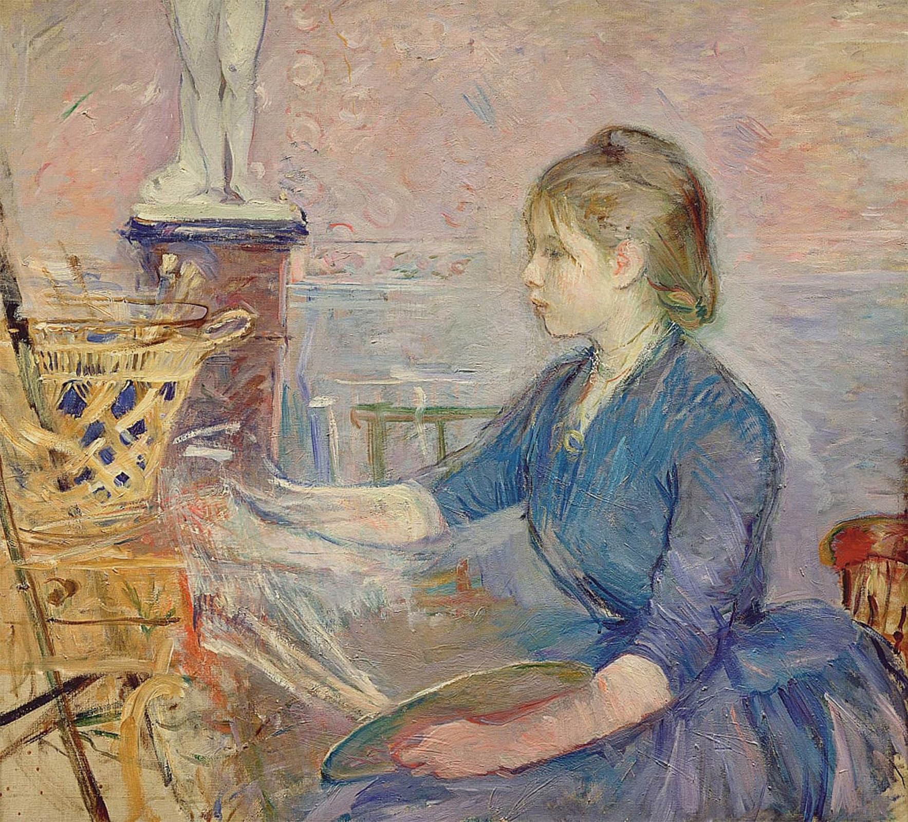 SERENDIPITP Vintage Wall Art Canvas Nordic Poster Canvas Print Picture Paule Gobillard Painting by Berthe Morisot Wall Art Poster for Home Decor 60x90cm