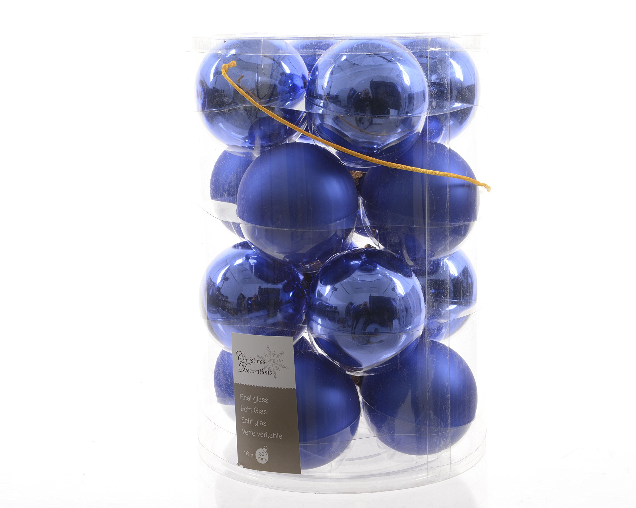 Boules de Noël bleu mat Decoris pour une table de fête magique