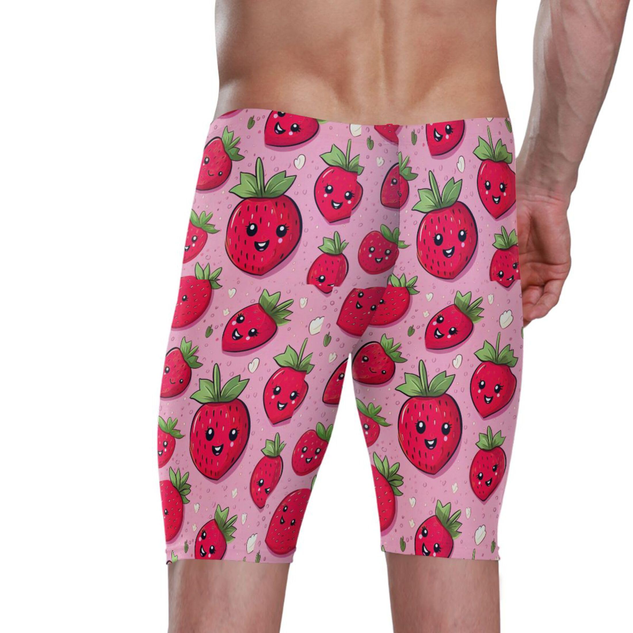 UMIRIKO Strawberry Fruit Mens Swim Jammers Swimsuit XL B0401893