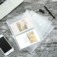 Vista 6 de Acrux7 40 PCS Clear Plastic Die Cut Storage Pockets 9.5x6.7 Inch Stamp and Die Storage Pockets Waterproof Resealable Die Storage Envelopes for Die