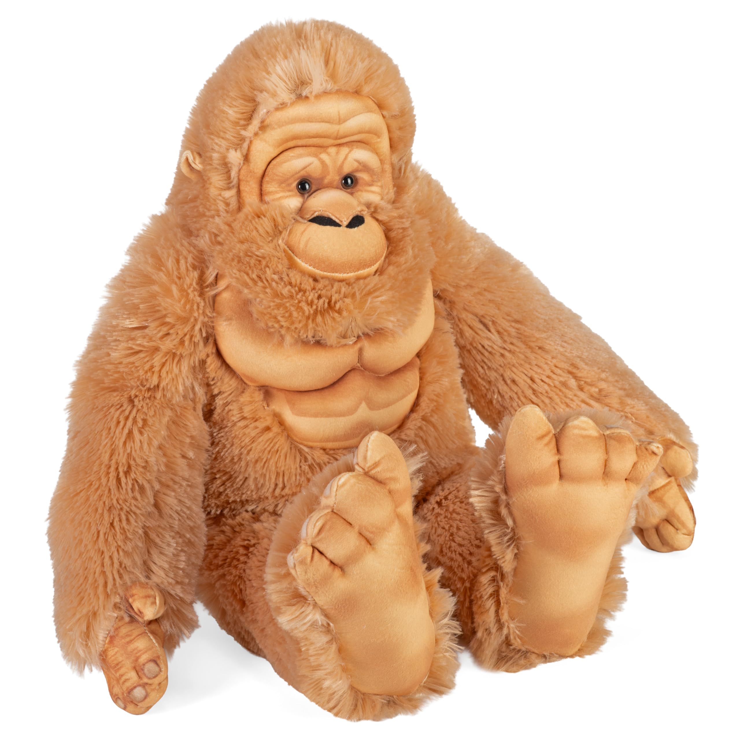 WILD REPUBLIC Artist Collection, Bigfoot, Gift for Kids, 15 inches, Plush Toy, Fill is Spun Recycled Water Bottles, Brown