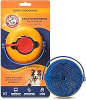 Arm & Hammer Soap-Dispensing Palm Brush for Dogs - Deodorizing Grooming Brush with Baking Soda, All Coat Types