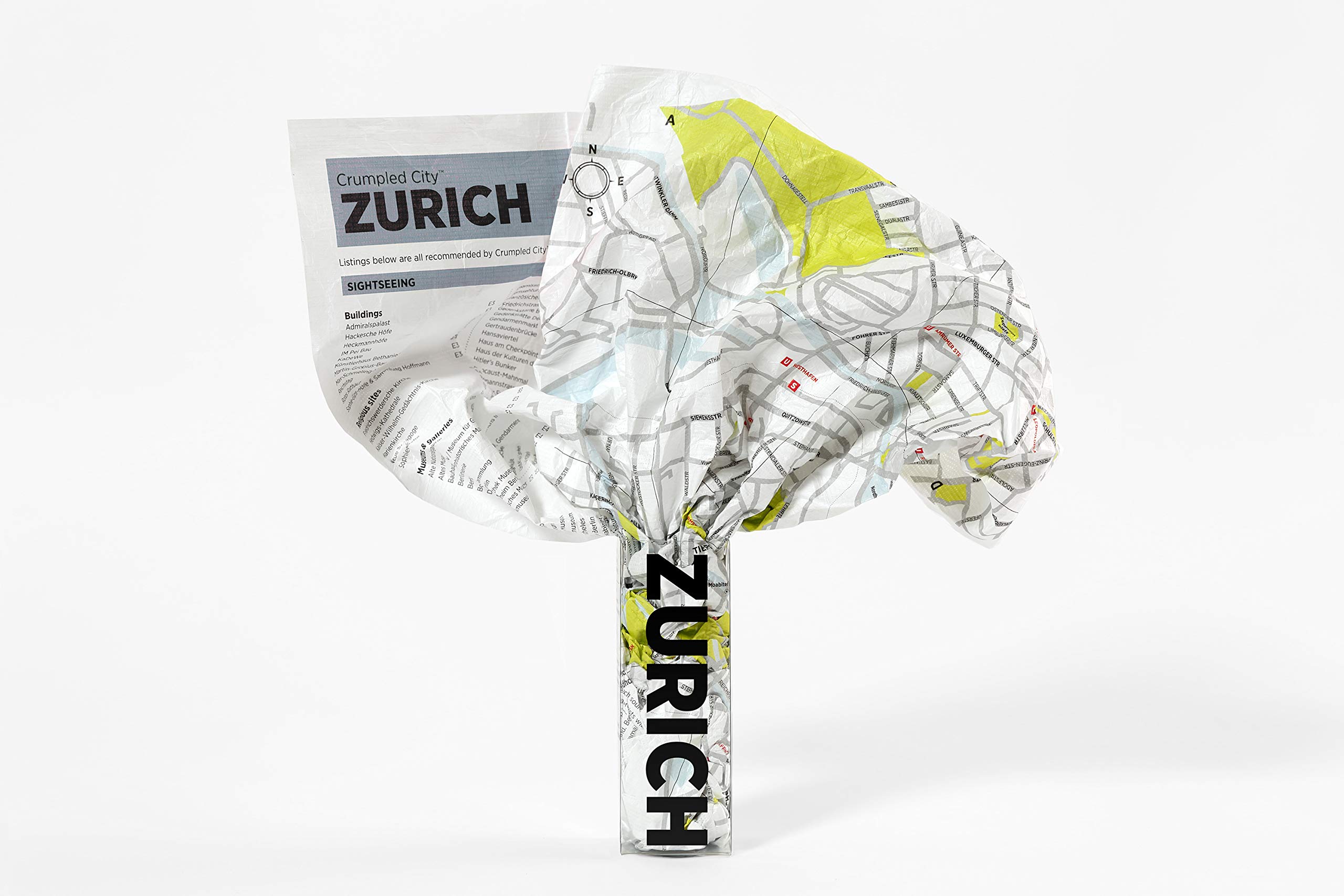 Zurich Crumpled City Map