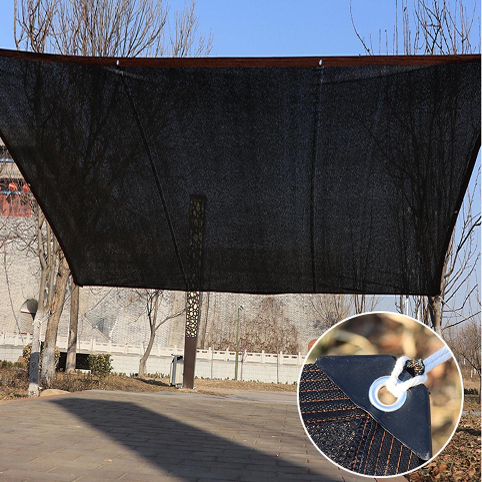 Telone Ombreggiante Nero 2x4m - Rete Per Serra E Giardino Con Occhielli - Foto 9