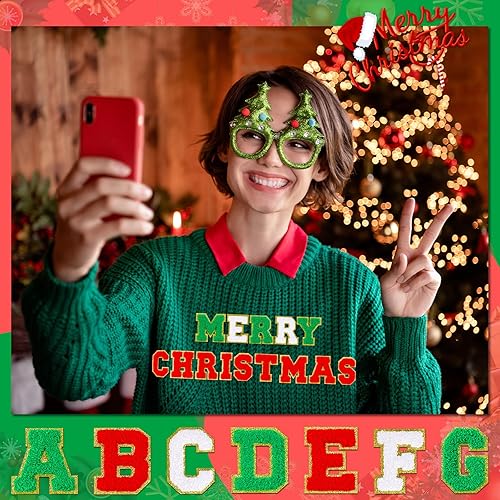 Miniatura 5 de 156 parches de letras de felpilla con brillantina para planchar y termoadhesivos parches de felpilla para la universidad letras termoadhesivas para