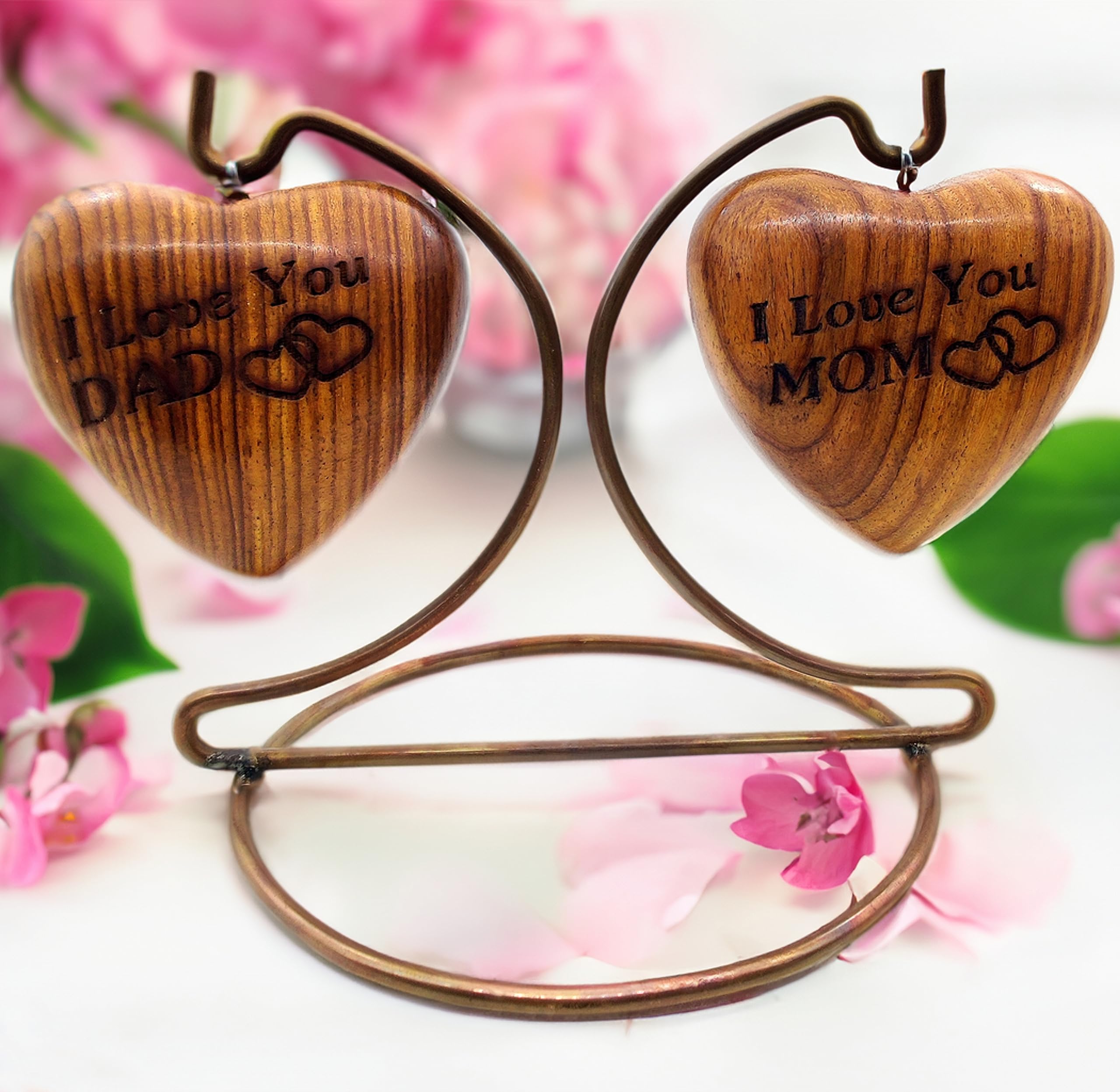 Houten aandenken hart urn - mini hartvormige urnen kleine handgemaakte crematie urnen voor as - eerbetoon aan je vader - premium houten kist en standaard, perfect voor volwassenen en geliefden