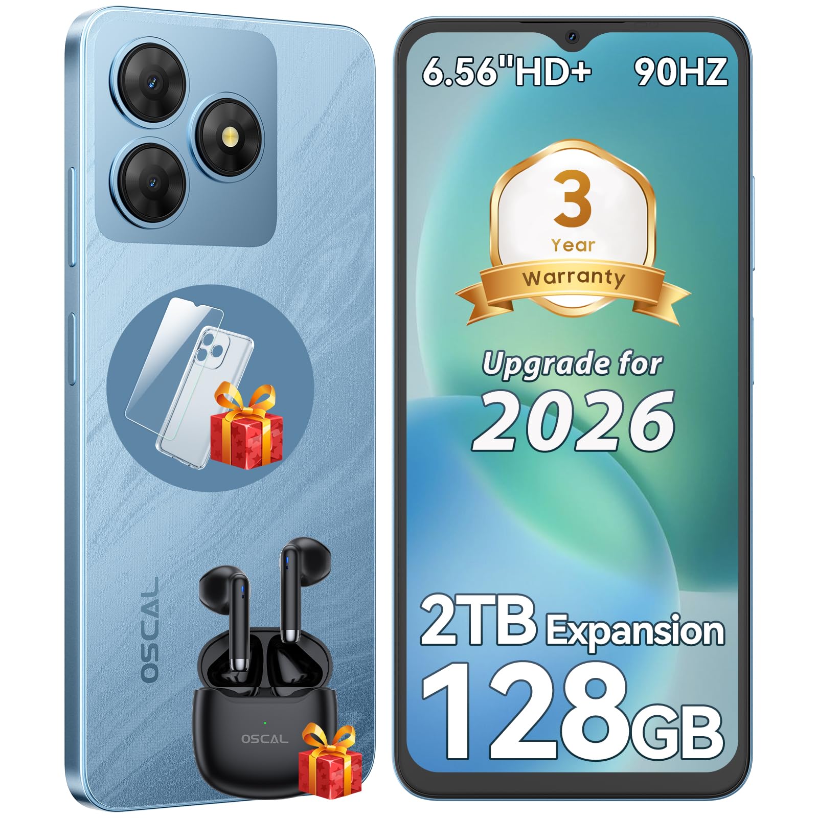 OSCAL FLAT 2 SIM-Free & Unlocked Mobile Phones 2026, Android 15