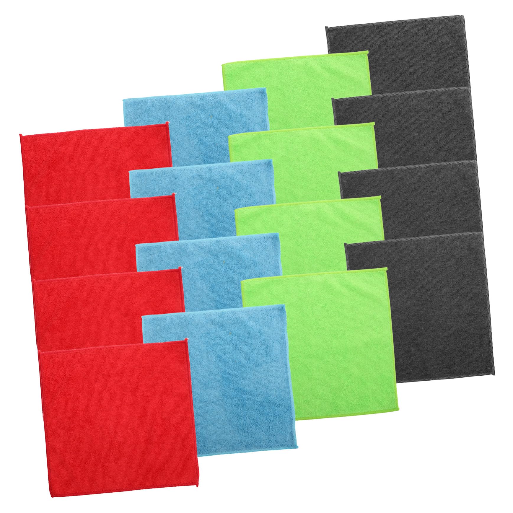 NOLITOY 24 Piezas Unidades Paños Microfibra Multiusos Resistentes y Suaves para Limpieza Hogar Coche Cocina Absorbentes Secado Rápido