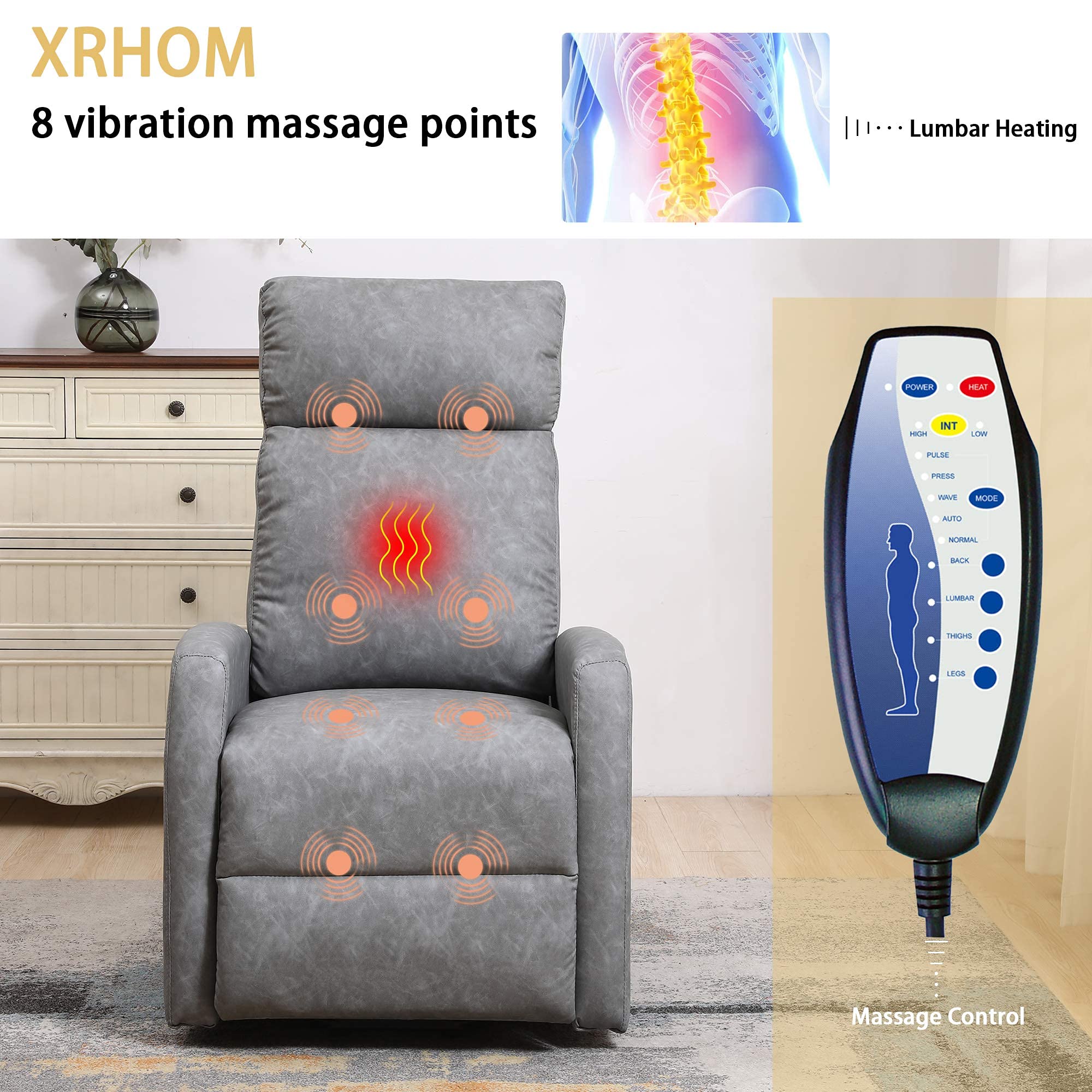 XRHOM Massage Recliner Chair for Elderly Electric Power Lift Chair Sofa