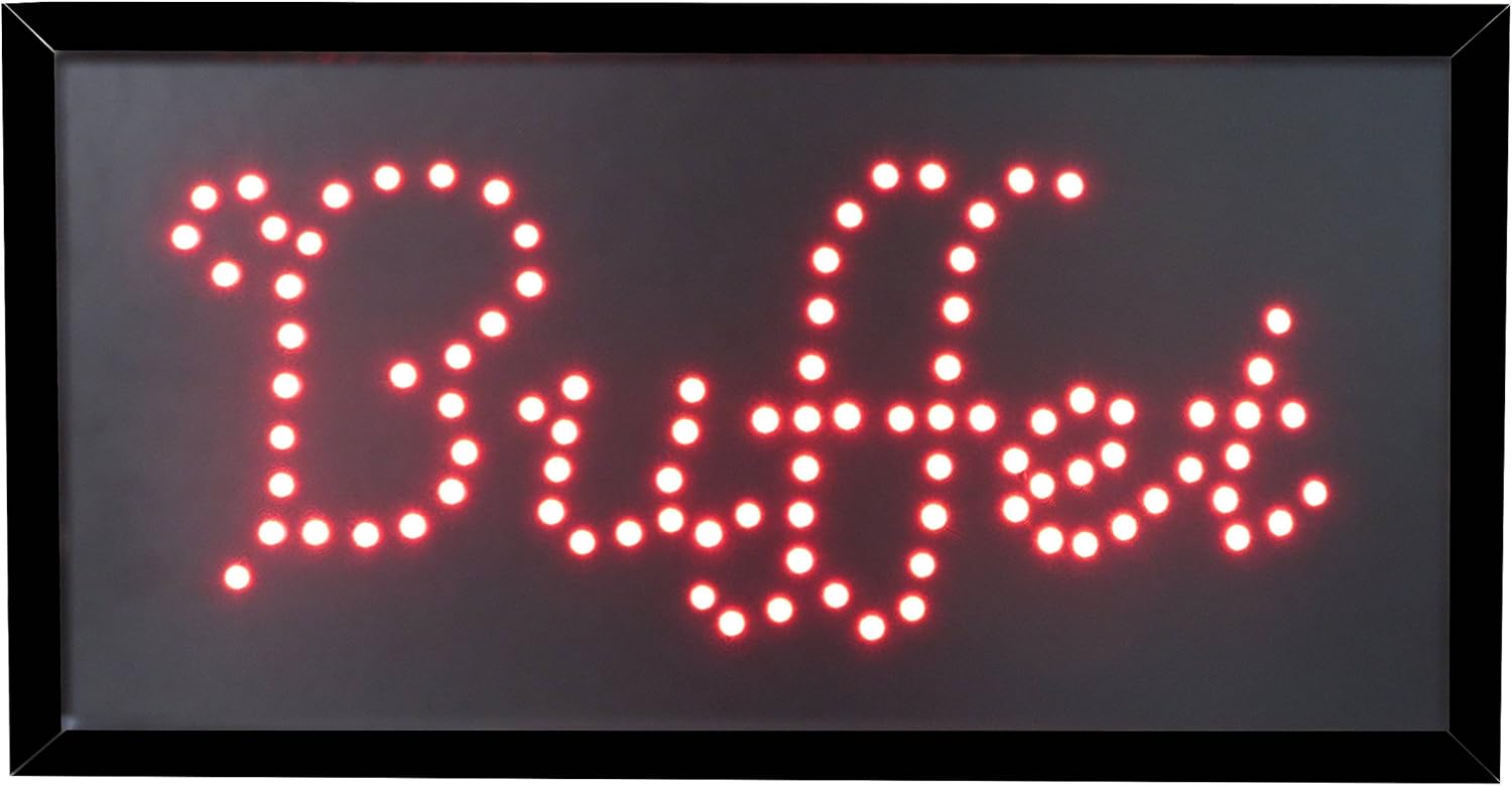 19x10 Neon Sign LED Lighting - Single Switch: Power for Business Identification by Tripact Inc - Buffet