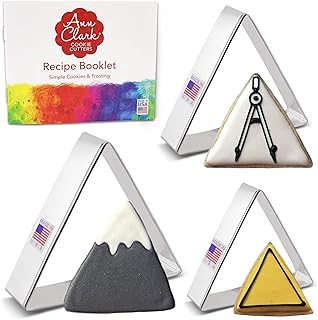 Triangle Cookie Cutters 3-Pc. Set Made in the USA by Ann Clark, 4", 3.5", 3" Shapes