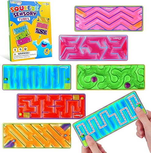 Miniatura 8 de Paquete de 12 juguetes sensoriales de laberinto para niños y adultos: herramientas calmantes silenciosas para niños autistas - Fidgets de ansiedad