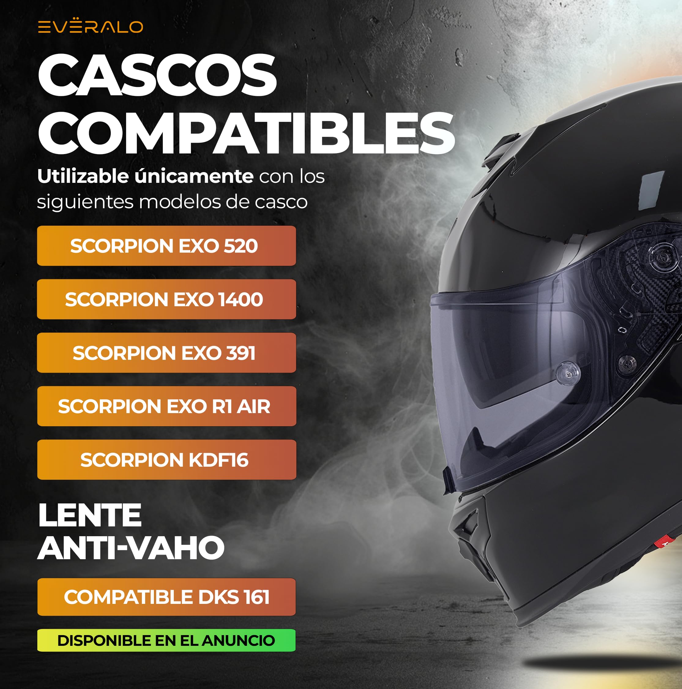 Visera compatible con Scorpion Exo 520-1400 - 391 - R1 Air (Fotocromatica)