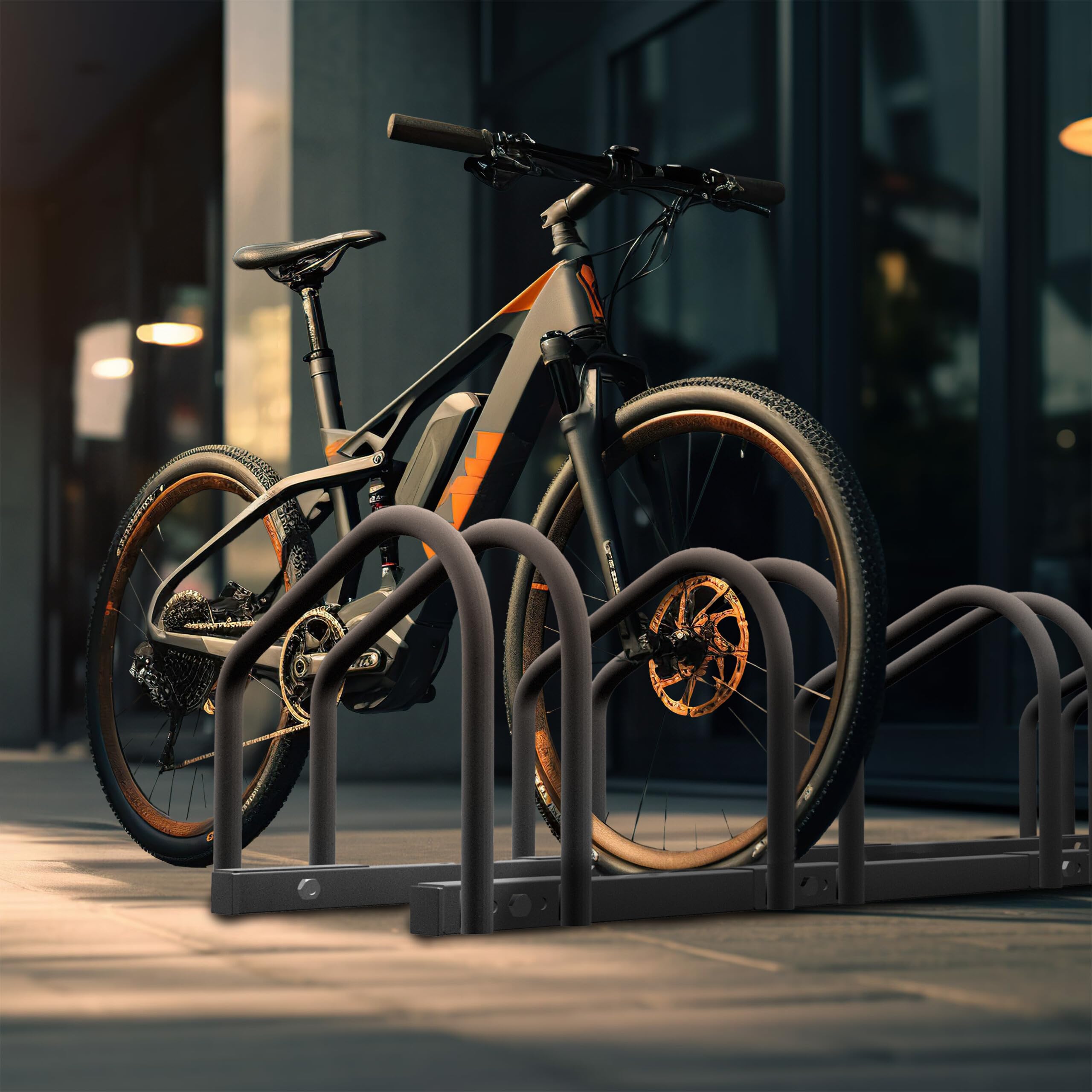 Relaxdays Rek voor 6 fietsen, wielen met een breedte van max. 60 mm, metalen fietsendrager, antraciet