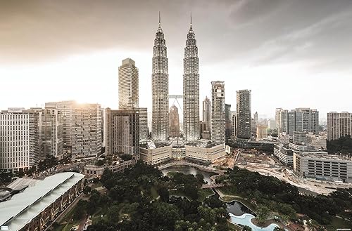 Trends International Maravillas del mundo - Póster de pared de las Torres Petronas