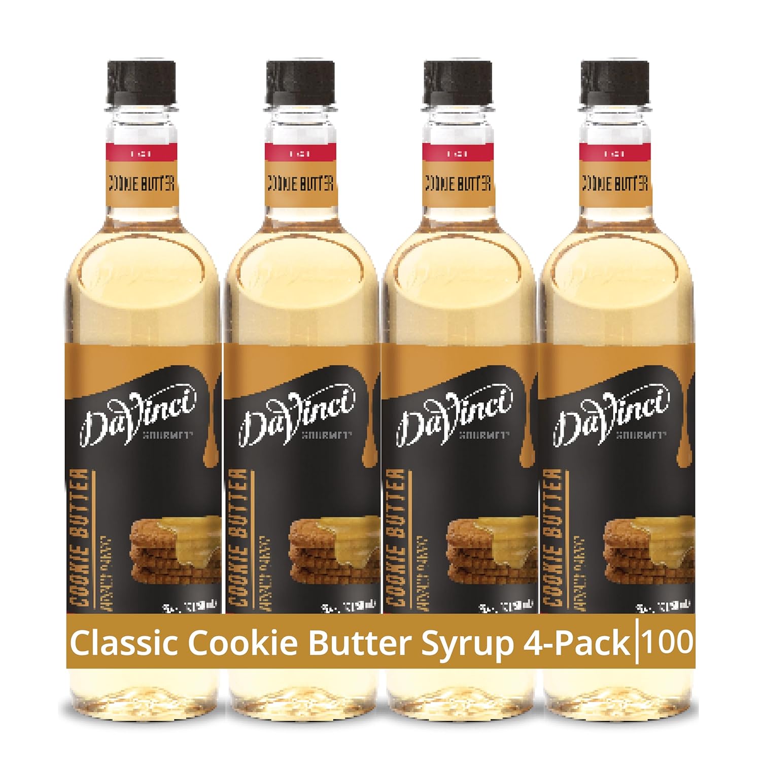 DaVinci Gourmet Cookie Butter Syrup, 25.4 Fluid Ounces (Pack of 4)