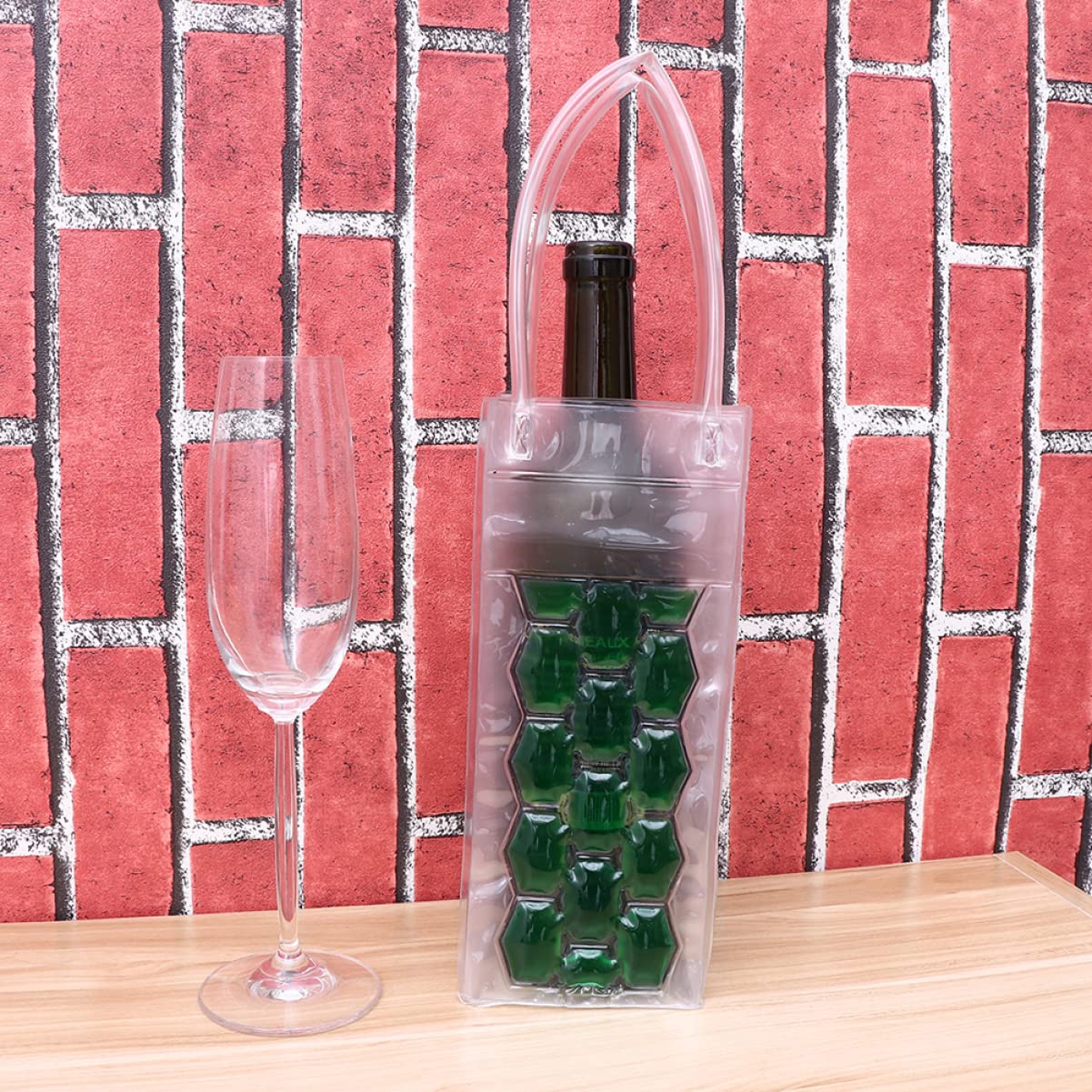MAGICLULU Pvc Wine Bottle Chiller 3-pack 750ml Wine Cooler Bag No Ice Needed for Outdoor Events