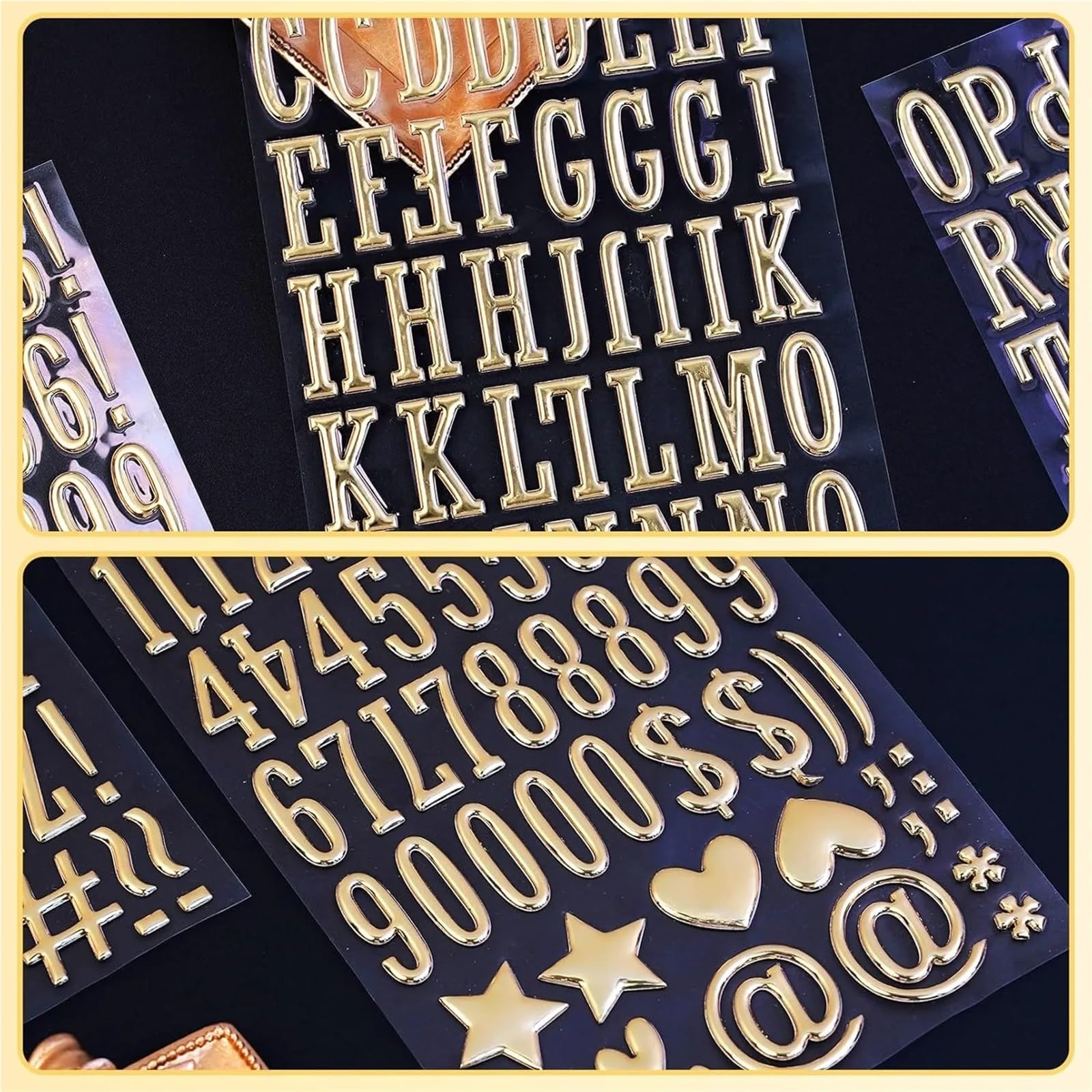 Naklejki z literami 18 arkuszy złota puffy litera cyfry naklejki złota pianka alfabet do samodzielnego wykonania prezent scrapbooking dekoracja kubka (zestaw )