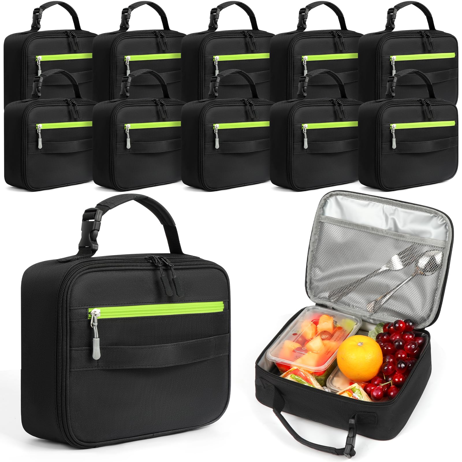 12 Pack Lunch Box Insulated Lunch Bag Boys Girls Men Women 900D Oxford Fabric Soft Lunch Box for