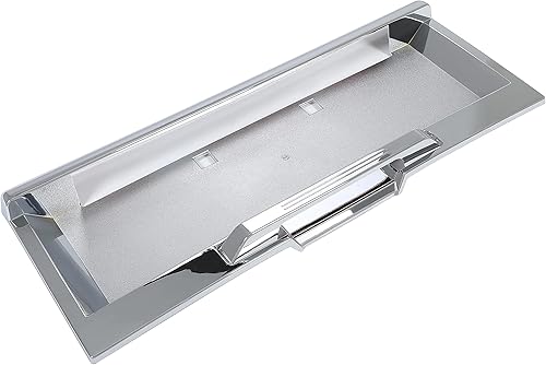 Miniatura 5 de KUAFU Marco de matrícula trasero compatible con Hummer H2 2003-2005, cubierta de bisel, moldura de plástico ABS cromado, juego de 3 piezas