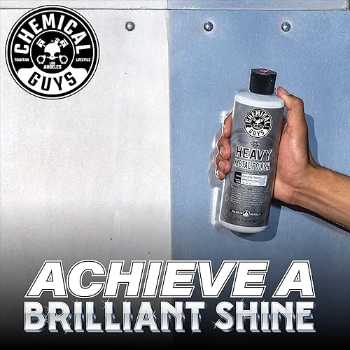 Miniatura 9 de Chemical Guys, Heavy Metal Polish SPI_402_16 - Abrillantador pesado restaurador y protector para metales (16 oz) y toallas de microfibra de grado